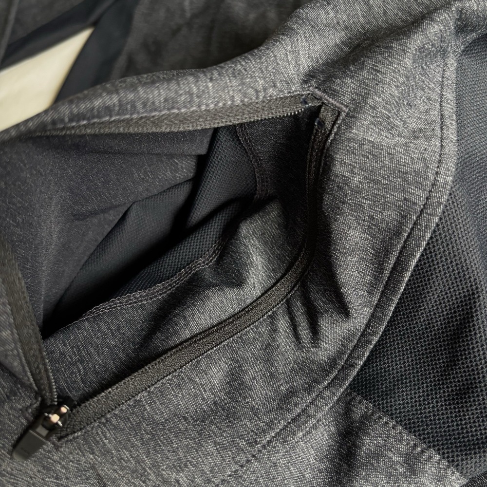 NWOT NOBULL 4-Way Stretch Woven Full Zip Jacket Mens M Dark Gray Performance Gym - Picture 6 of 16
